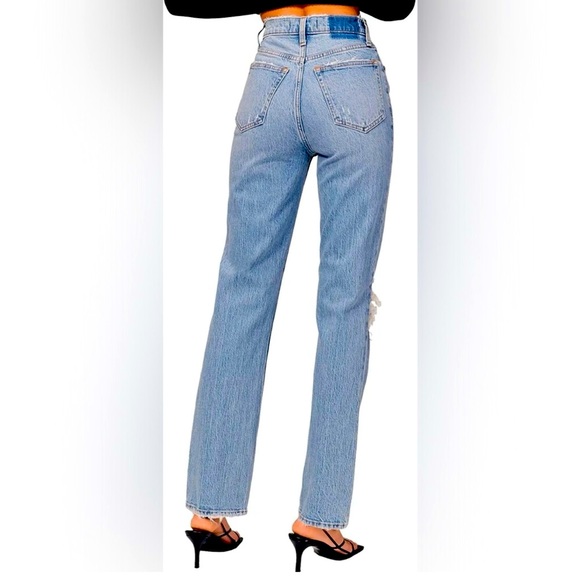 Curve Love - Abercrombie Ultra High Rise 90s Straight Leg Jeans - Picture 2 of 4